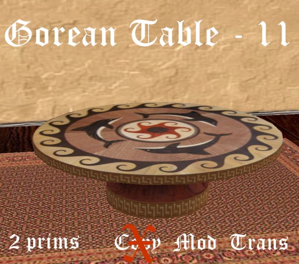 Inlaid Wood Table - Style  11  