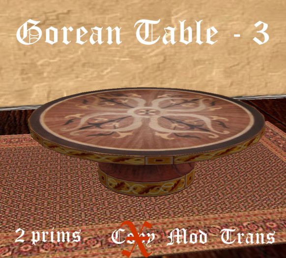 Inlaid Wood Table - Style 3 - Boxed