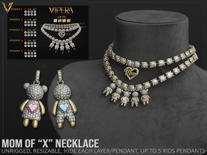 [VIPERA] Mom of "X" Necklace