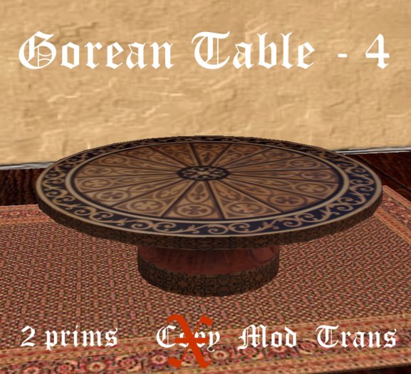 Inlaid Wood Table - Style 4 