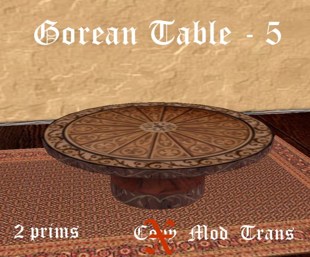 Inlaid Wood Table - Style 5 
