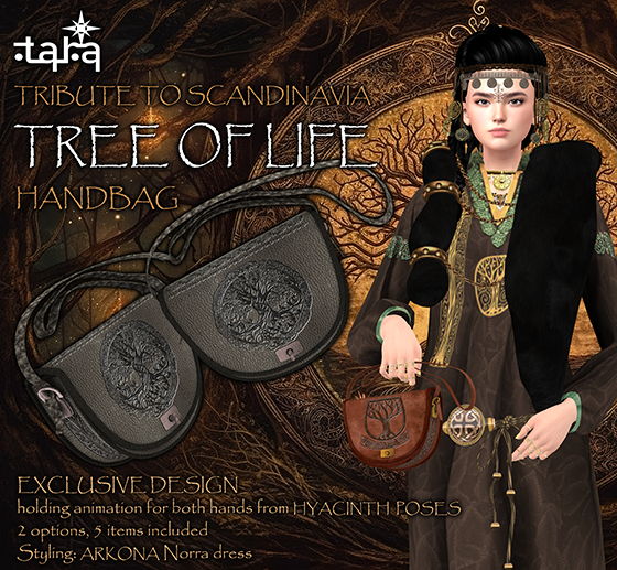 ~TARA~Tree of Life grey handbag