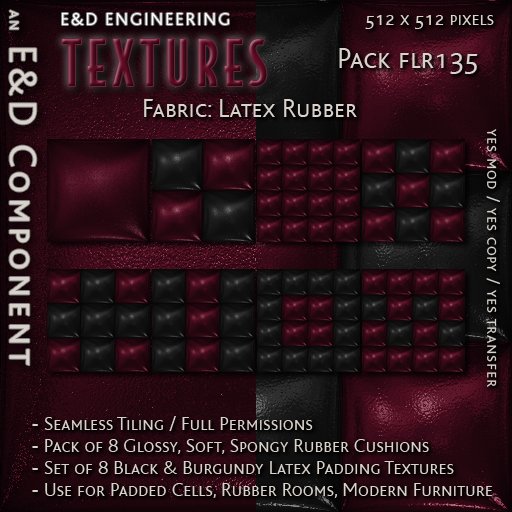 [FLR135] 8 Black and Burgundy Latex Textures Burgundy Vinyl Cushion Textures Burgundy PVC by E&D ENGINEERING