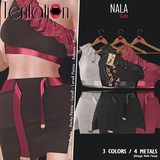 * TentatioN * PACK 2 - Outfit NALA (Unpacker)