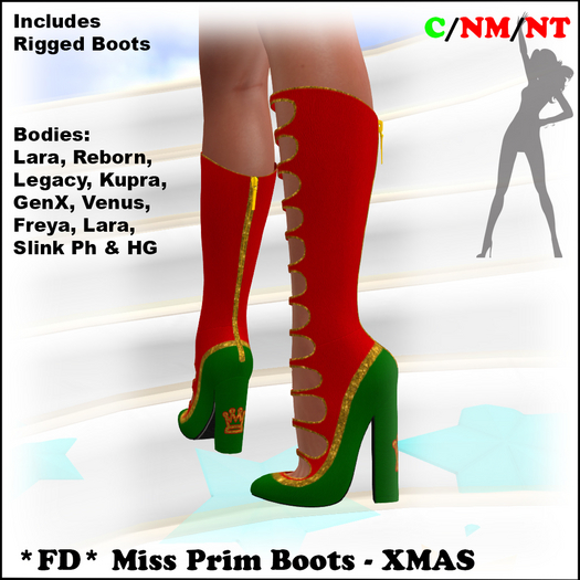 *FD* Miss Prim Boots [Boxed] XMAS