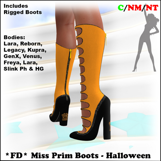 *FD* Miss Prim Boots [Boxed] Halloween