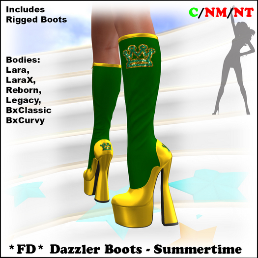*FD* Dazzler Boots [Boxed] Summertime