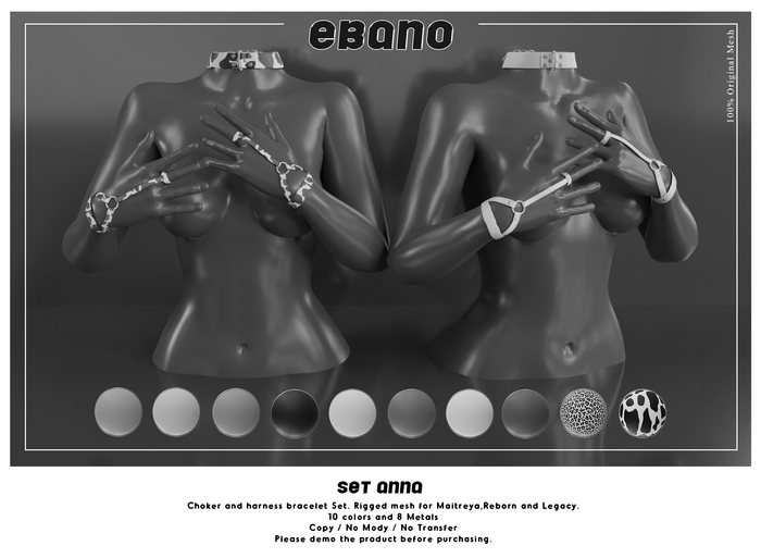 Ebano-Set Anna (BRACELET)DEMO