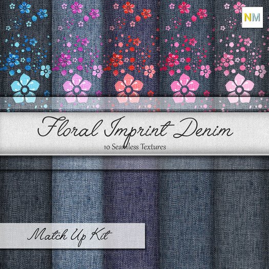 Floral Imprint Denim Textures NM