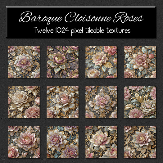 *Wallflowers* Baroque Cloisonne Roses