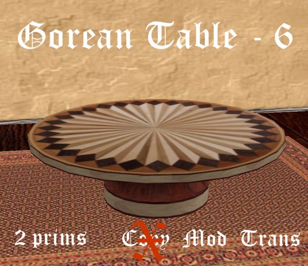 Inlaid Wood Table - Style 6 