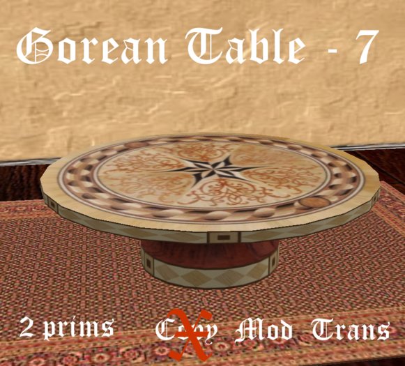 Inlaid Wood Table - Style 7 