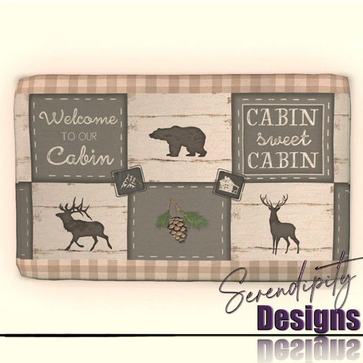 Serendipity Designs - Cabin Sweet Cabin Doormat