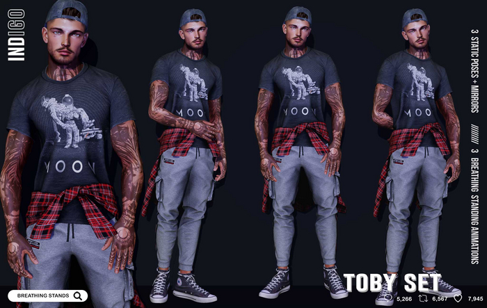 [InDiGo] Toby Breathing & Static Stands Set