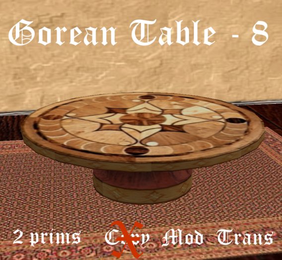 Inlaid Wood Table - Style 8  