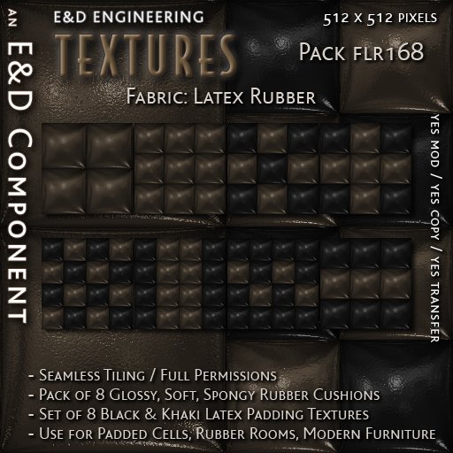 [FLR168] 8 Khaki and Black Latex Textures Khaki Latex Textures Olive Latex Cushion Textures by E&D ENGINEERING