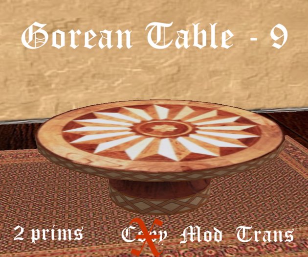 Inlaid Wood Table - Style 9  