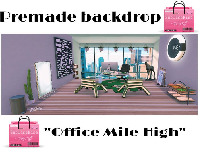 SF- Office Mile High premade backdrop
