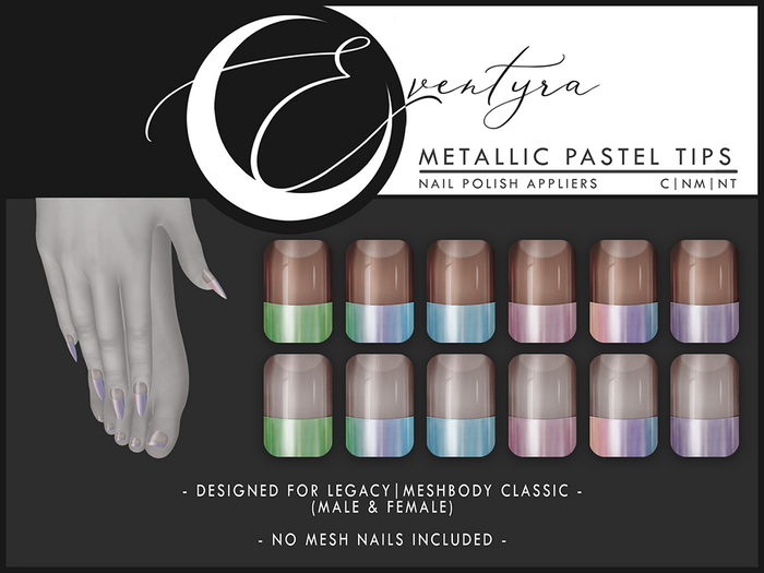 Eventyra - Legacy Nail HUD - Metallic Pastel Tips