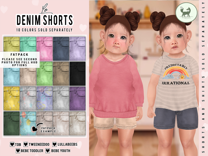 (FT) lo denim shorts: fatpack