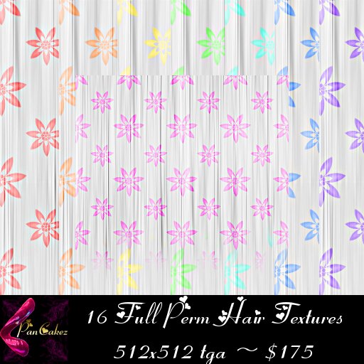 *PCz* Flower Print Hair Textures