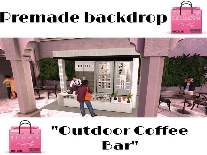 SF- Outdoor Coffee Bar premade backdrop