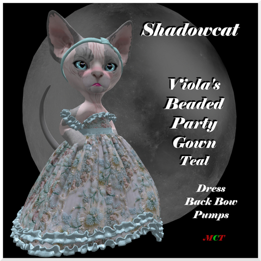 Shadowcat Viola's Beaded Party Gown - Teal 