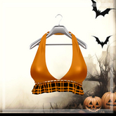 Halloween Plaid Orange Ally Top Maitreya LaraX