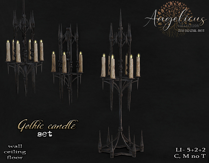 .AngelicUs. Gothic candle Set 