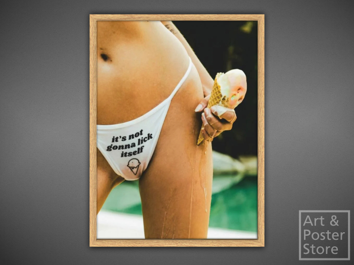 Ice Cream | Risqué Poster | Mesh Frame with 6 texture options