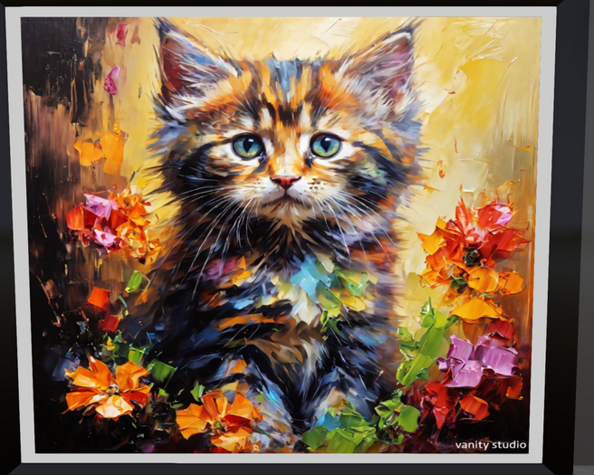 vanity studio -Floral Kitten