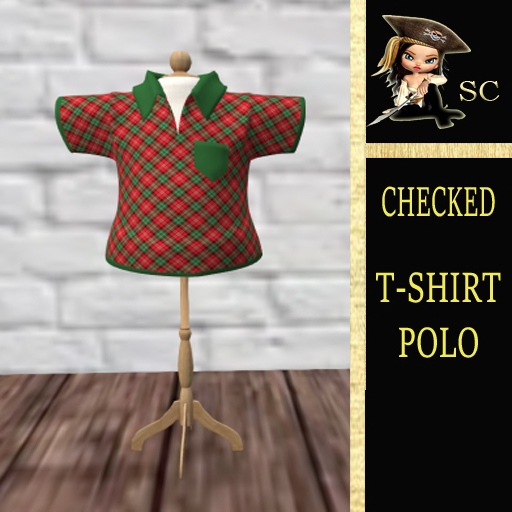 Checked  T-Shirt polo