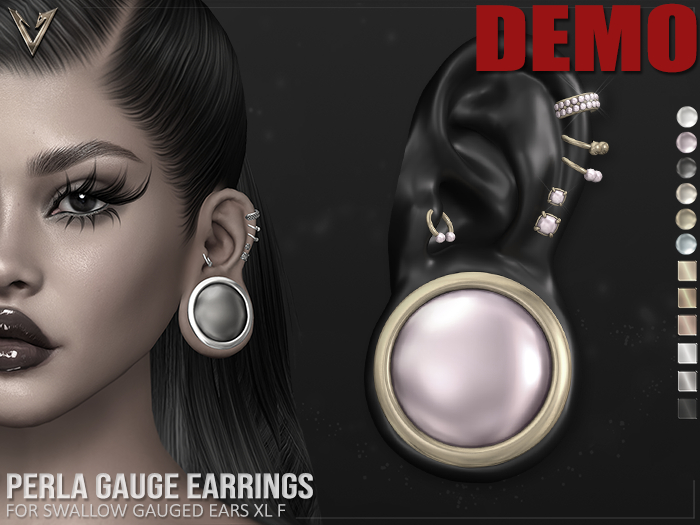 [VIPERA] DEMO Perla Gauge Earrings (XL F)