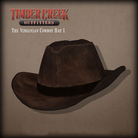 [Timber Creek] The Virginian Cowboy Hat I-Dark Brown