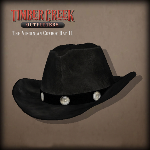 [Timber Creek] The Virginian Cowboy Hat II-Black