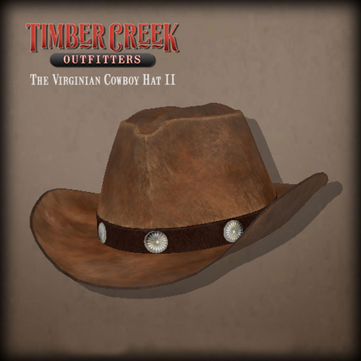 [Timber Creek] The Virginian Cowboy Hat II-Light Brown