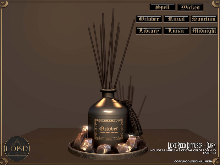 LORE Luxe Reed Diffuser [dark] 