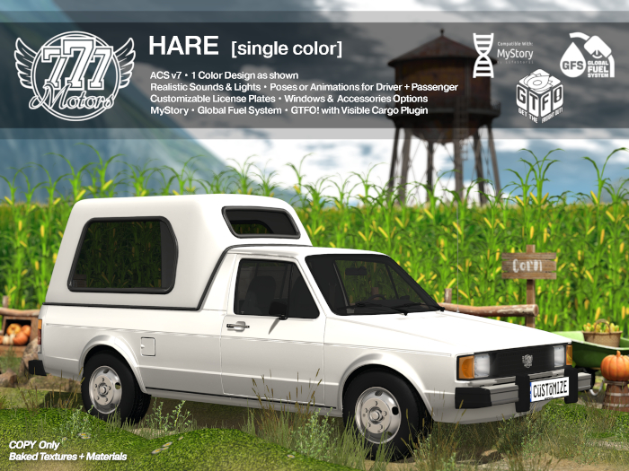 [777] HARE - White (Add)