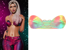 Beth Tube Top 2.0 [Holo Rainbow]  - Maitreya Lara • LaraX • Petite • PetiteX • Legacy • Reborn Clothing