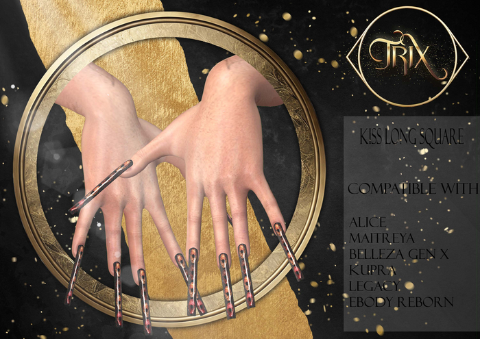 TriX< Kiss Nails Long Square