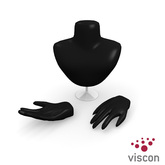 Viscon* Sculpties Neck Mannequin with Hand + UV Maps/Textures