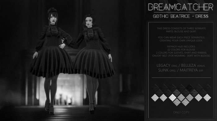 DREAMCATCHER // Gothic Beatrice - Dress - Demo