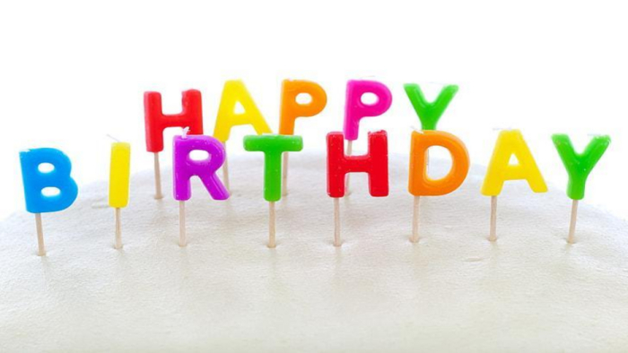 happy birthday white with candles