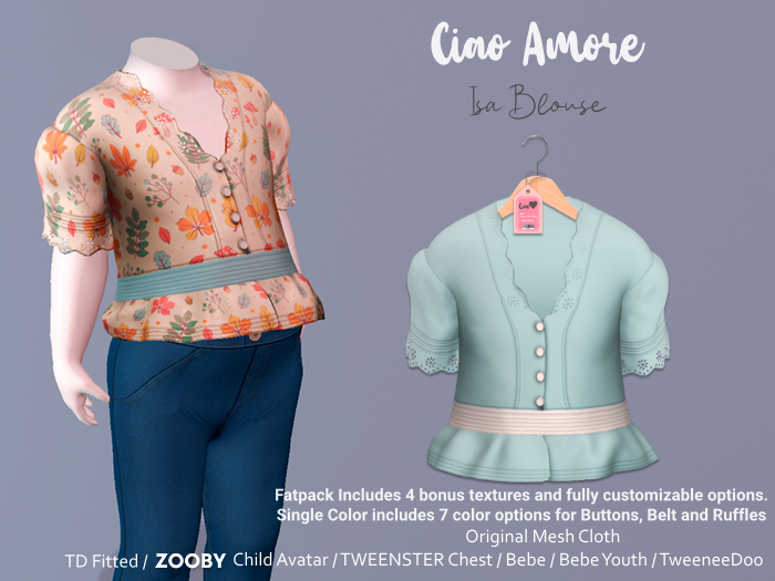Ciao Amore! - Isa Blouse (K) Blue