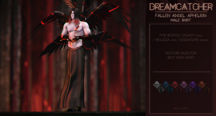 DREAMCATCHER // Fallen angel Aphelion - male skirt