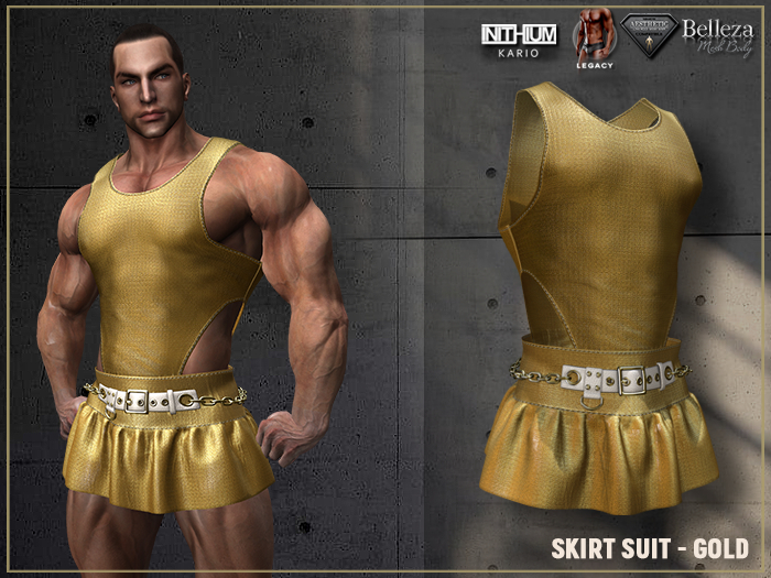 [SEVENELEVEN] Skirt Suit - Gold