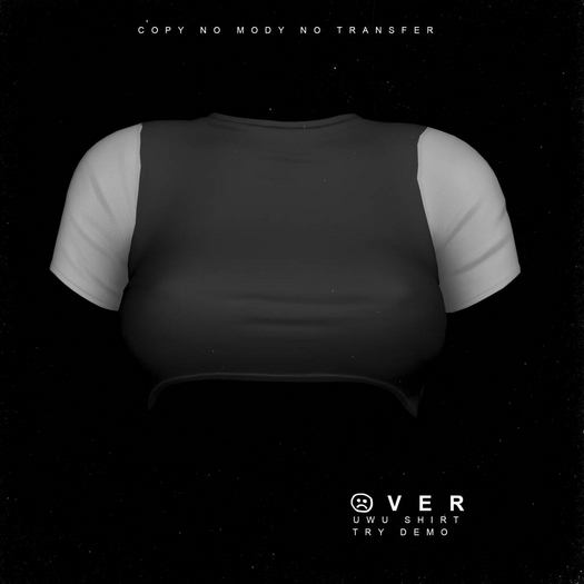 Over - UwU Shirt - B&W