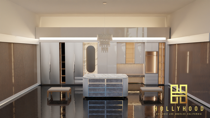 Hollyhood Elegant Closet - White
