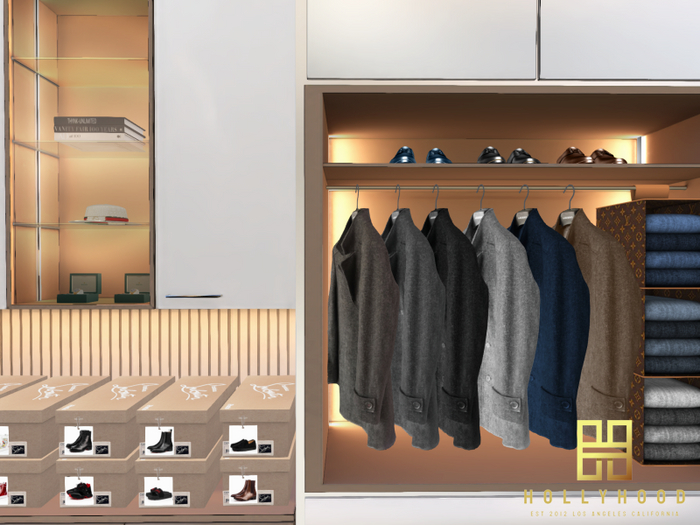 Hollyhood Elegant Closet - Male Decor