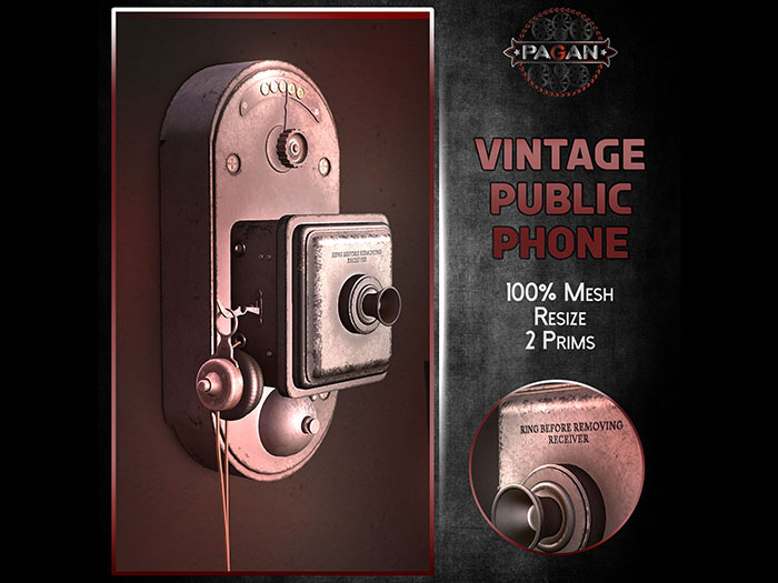 [Pagan]  Vintage  public telephone